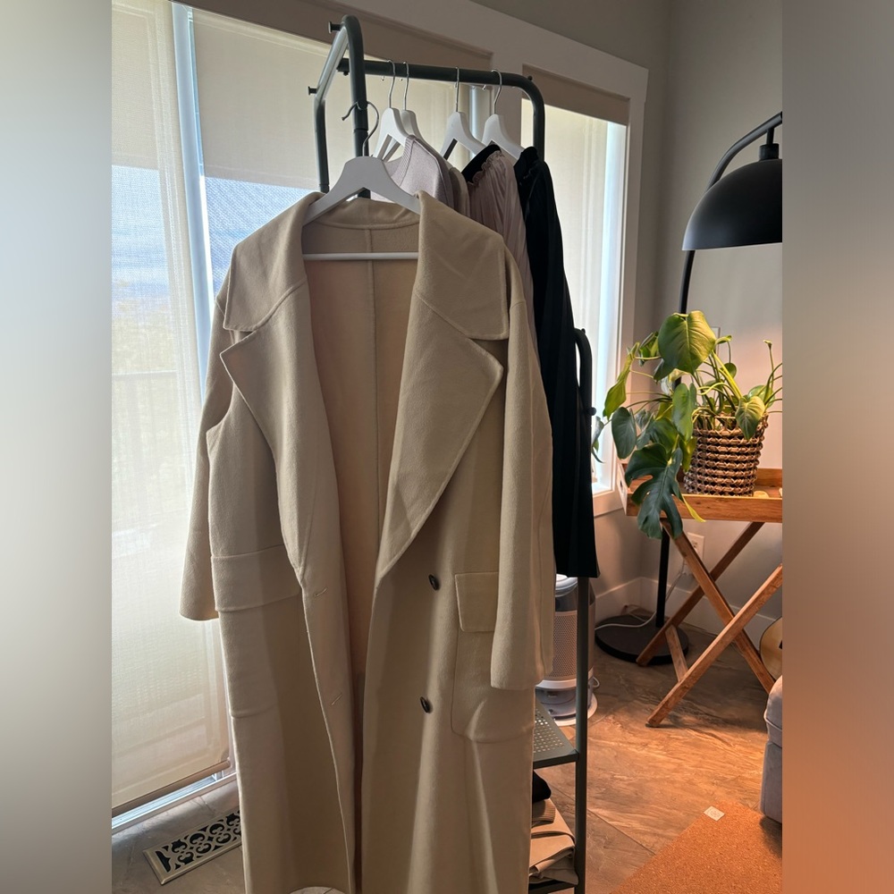 Zara Double Breasted Wool Blend Oversized Coat / labels removed.